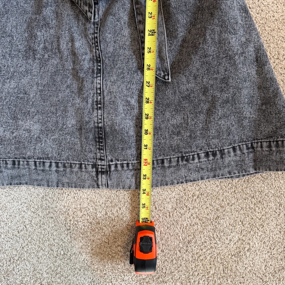 Who What Wear Charcoal Denim Shirt Dress - Picture 12 of 12